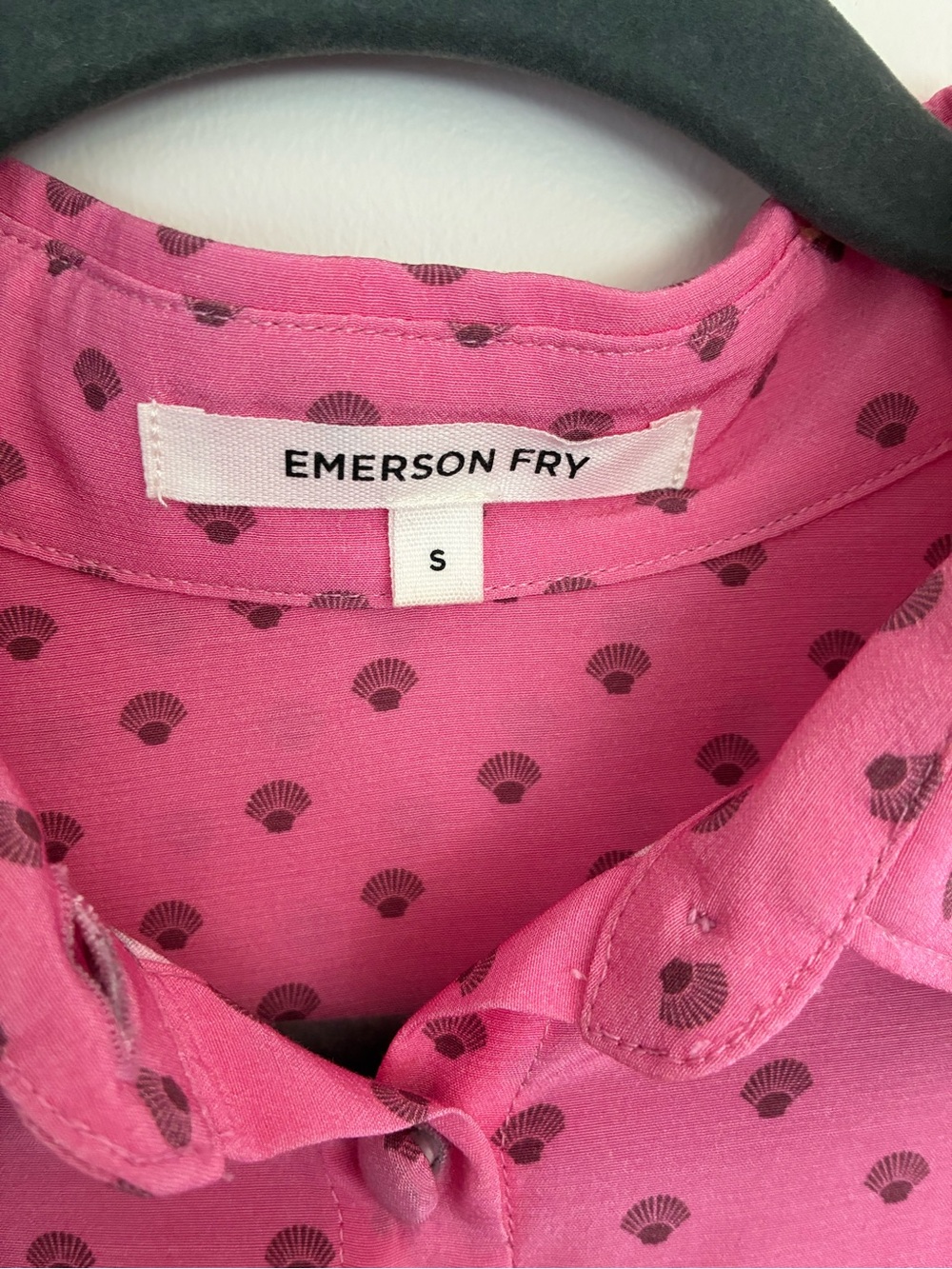 Emerson Fry Hot Pink Printed Button-Down Blouse - Picture 2 of 3